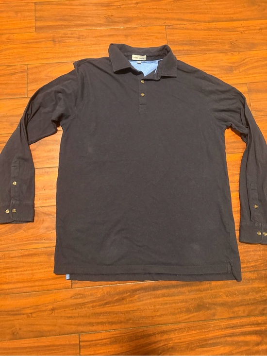 Peter Millar Other - Peter Millar Navy Long-Sleeve Polo long sleeve Shirt Pima cotton and cashmere bl